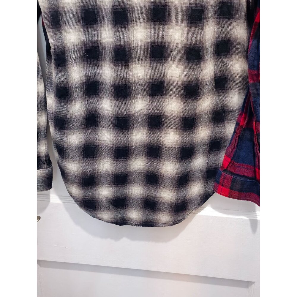 Vans Women's Mixed Plaid Button-Down Flannel Shirt L - Picture 8 of 13